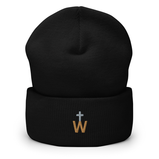 WesternCross Embroidered Cuffed Beanie