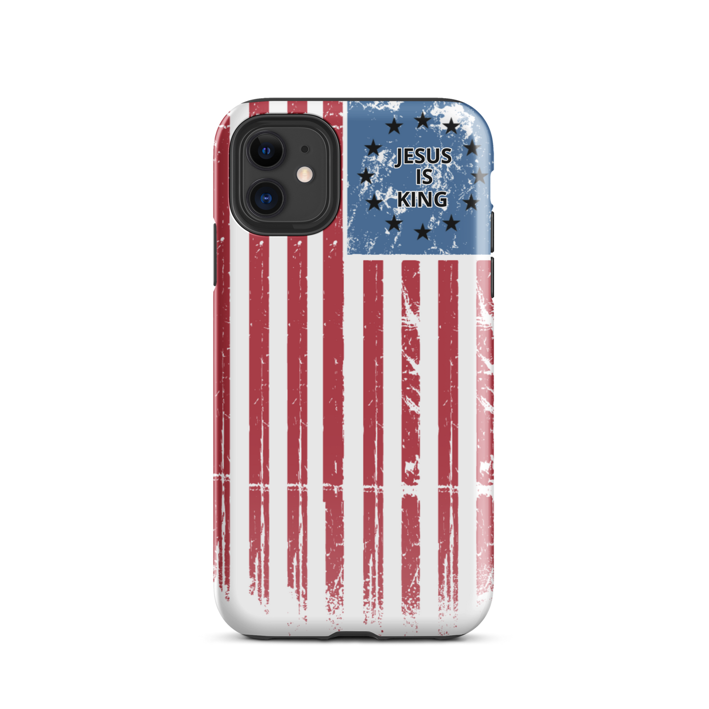 American Flag Jesus is King iPhone Case