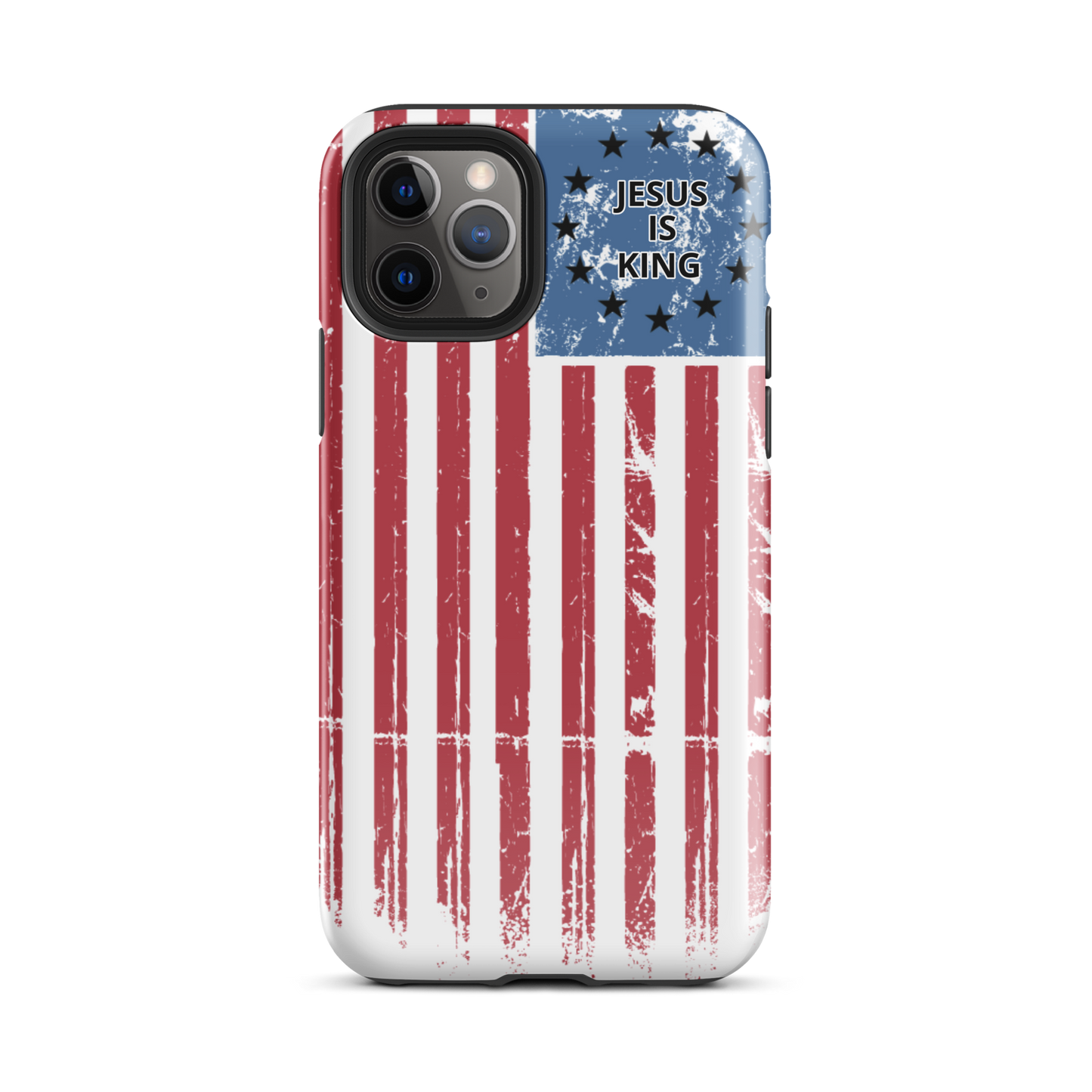 American Flag Jesus is King iPhone Case