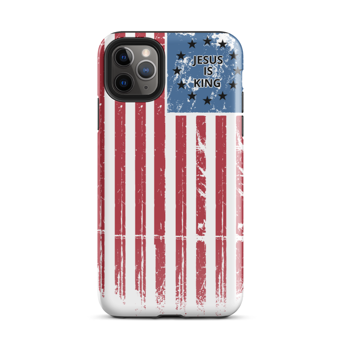 American Flag Jesus is King iPhone Case