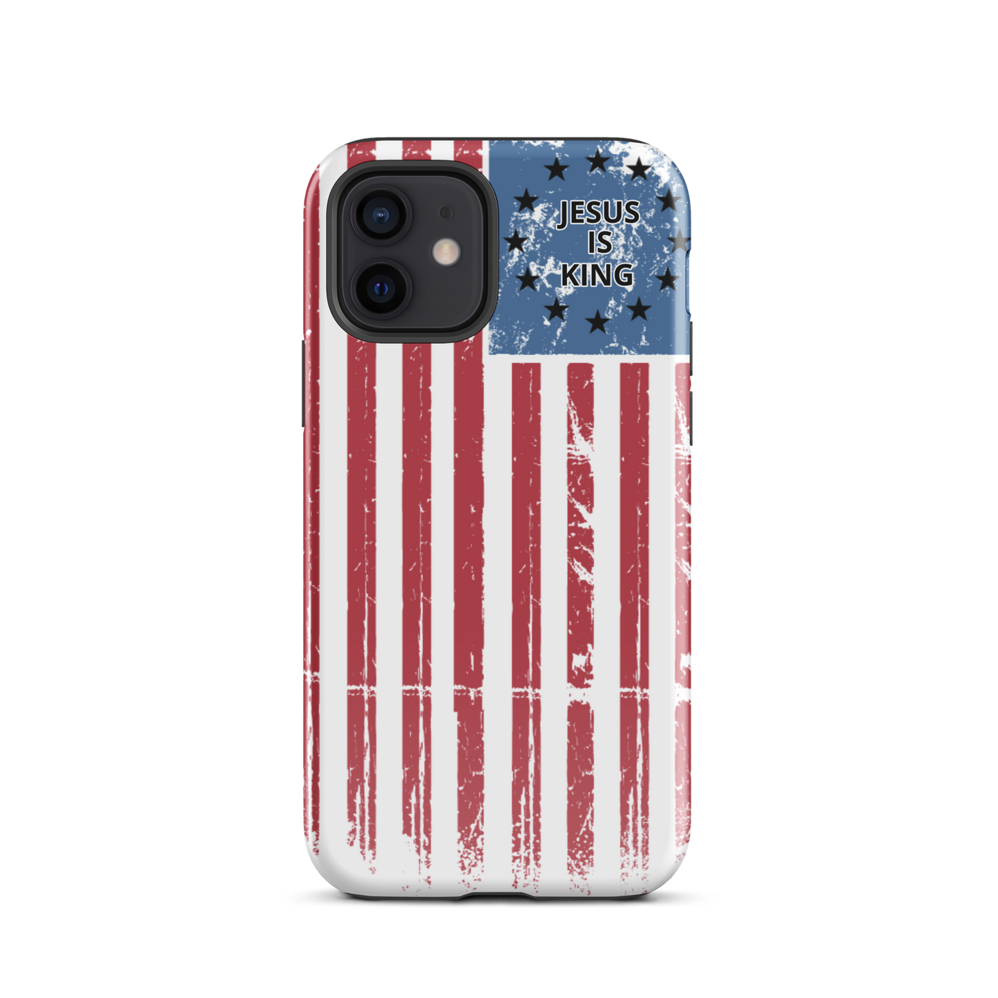 American Flag Jesus is King iPhone Case