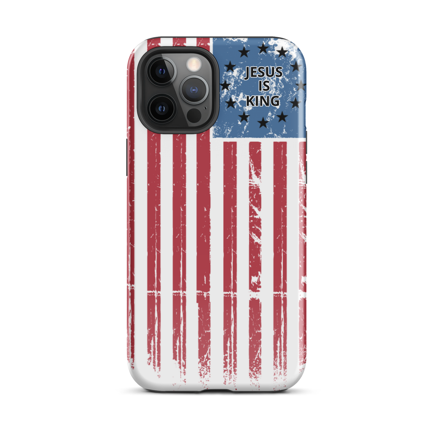 American Flag Jesus is King iPhone Case