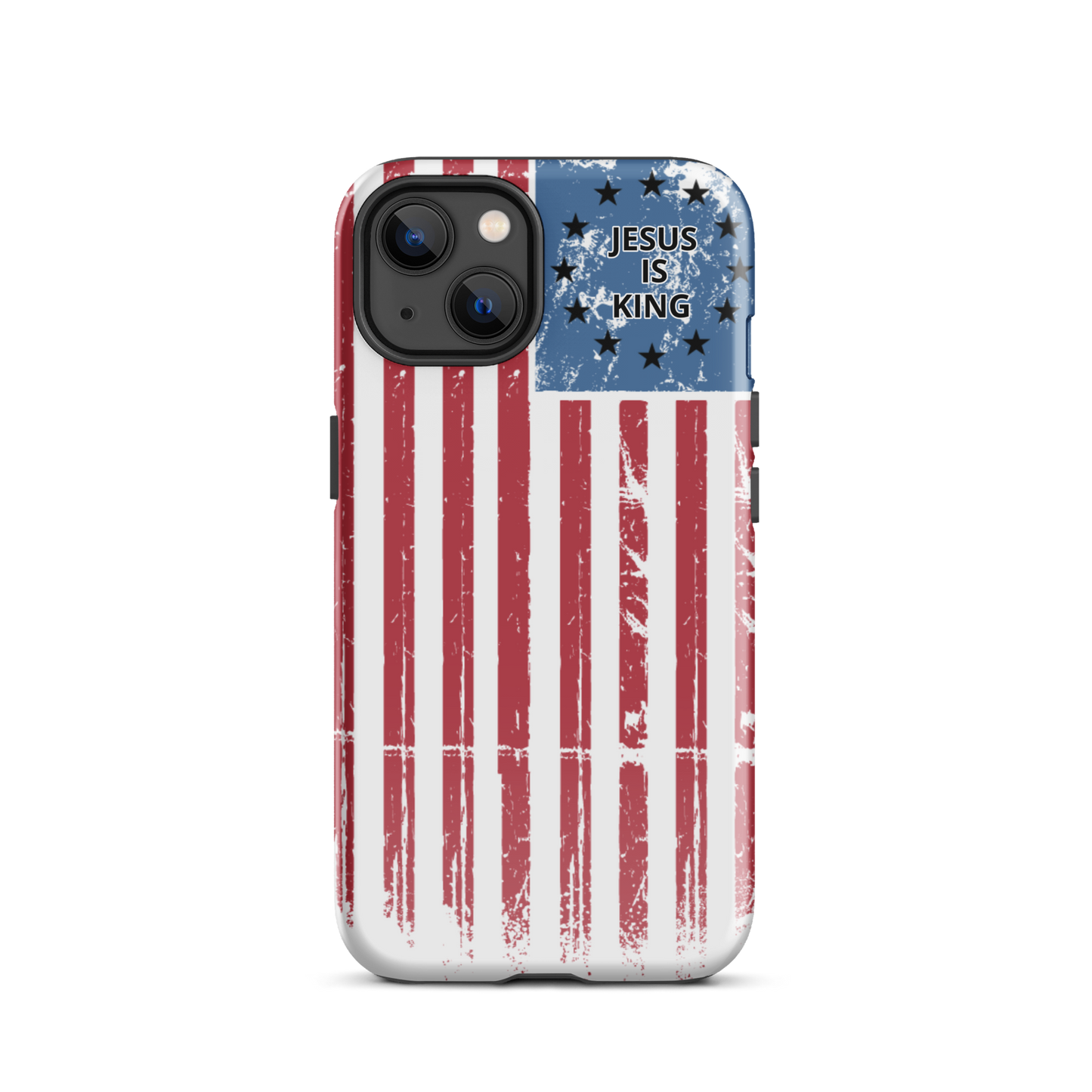 American Flag Jesus is King iPhone Case