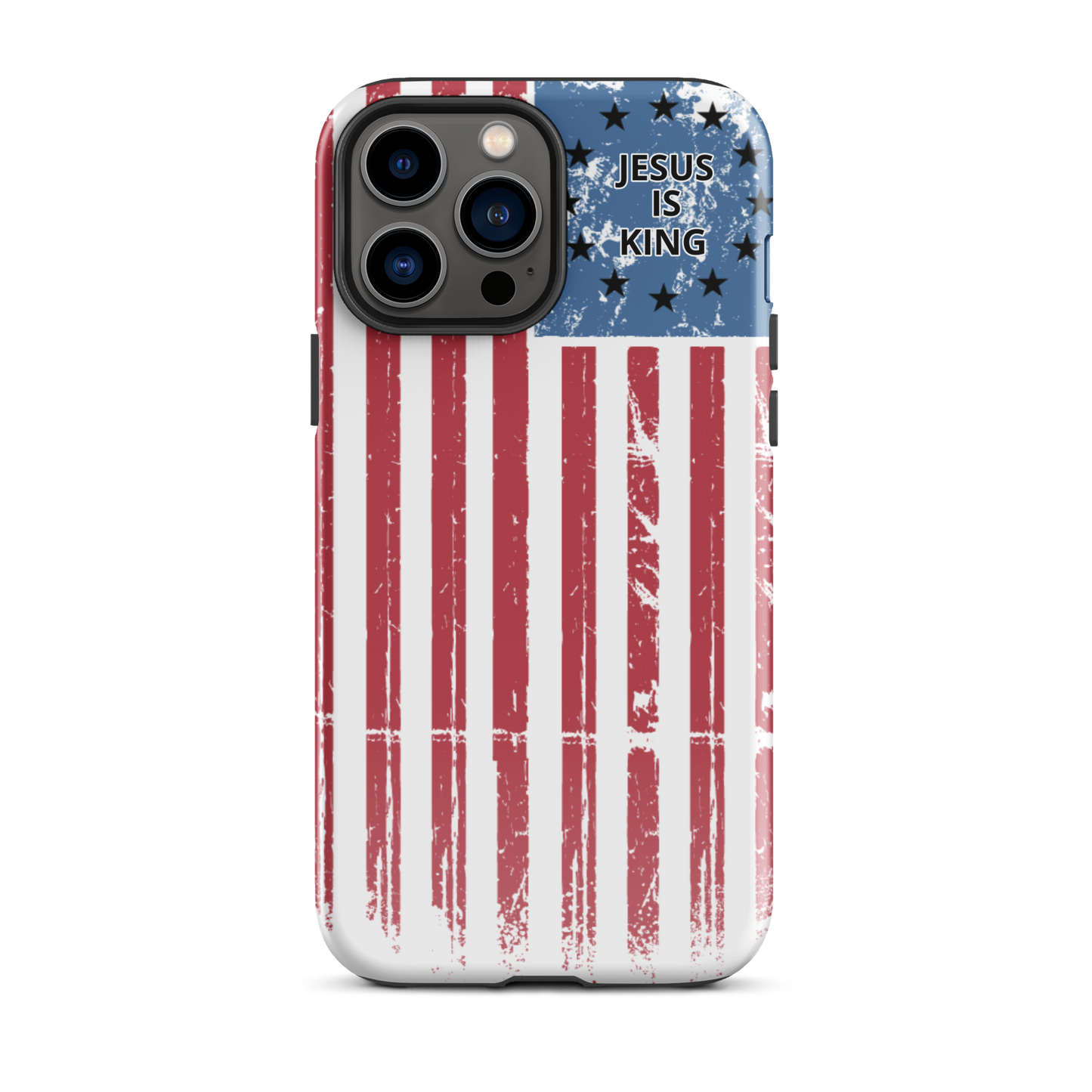 American Flag Jesus is King iPhone Case