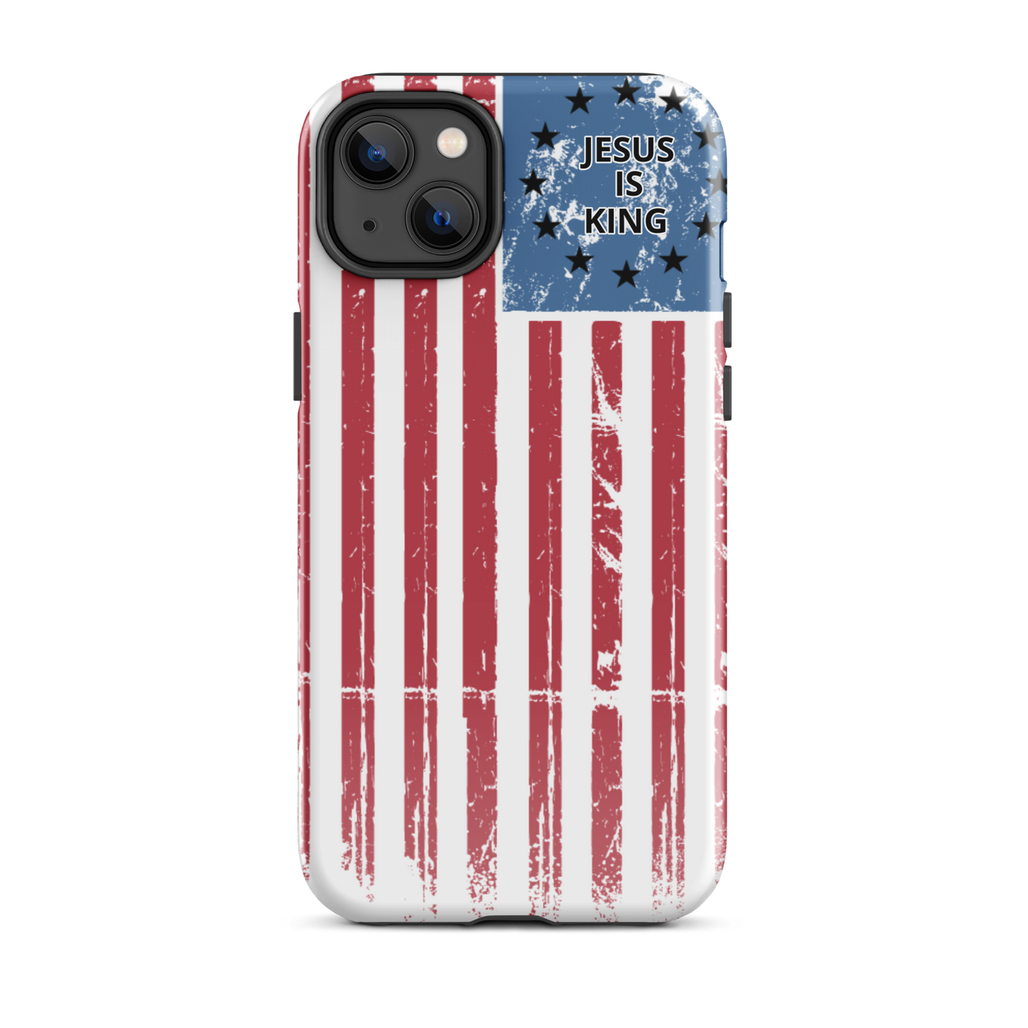 American Flag Jesus is King iPhone Case