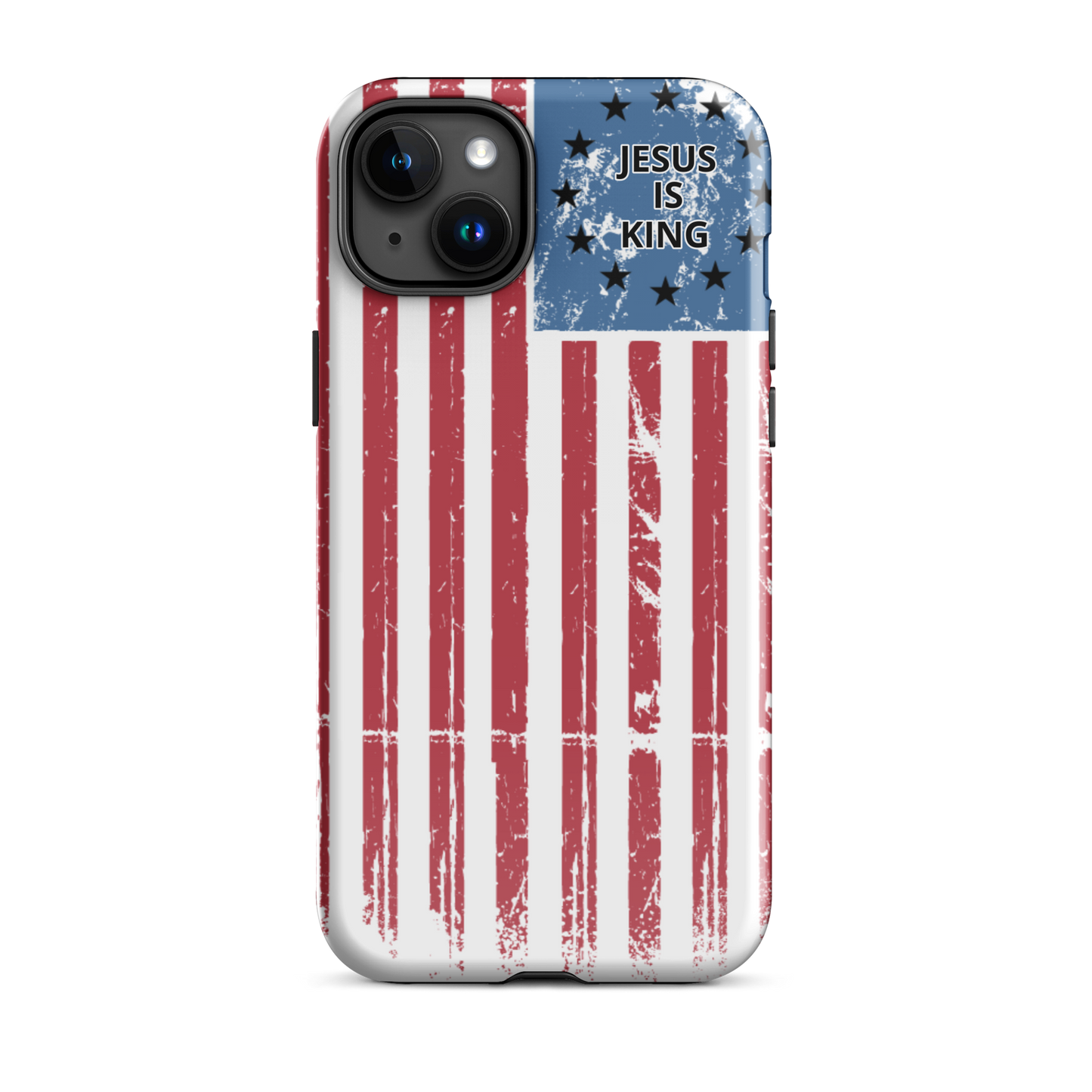 American Flag Jesus is King iPhone Case