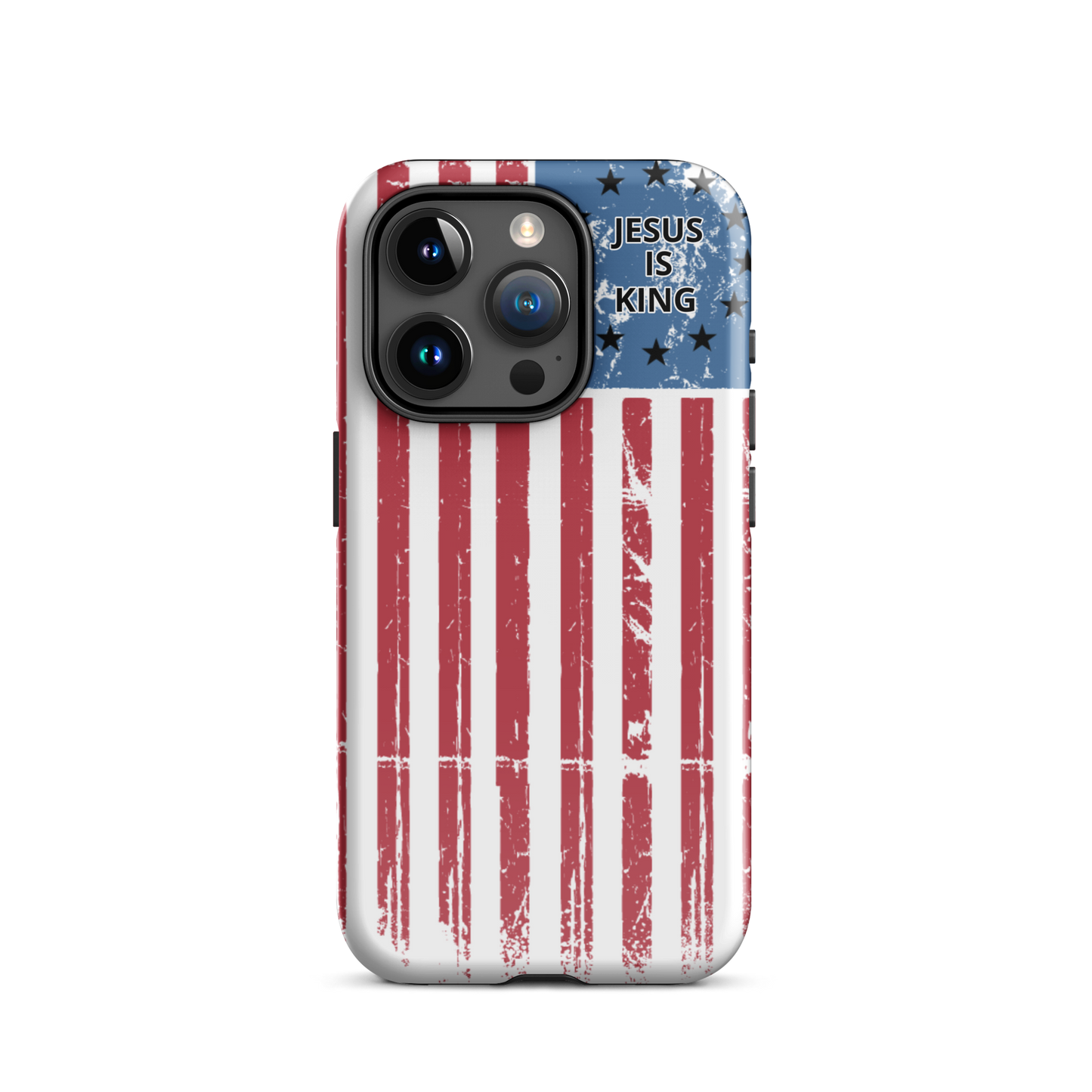 American Flag Jesus is King iPhone Case