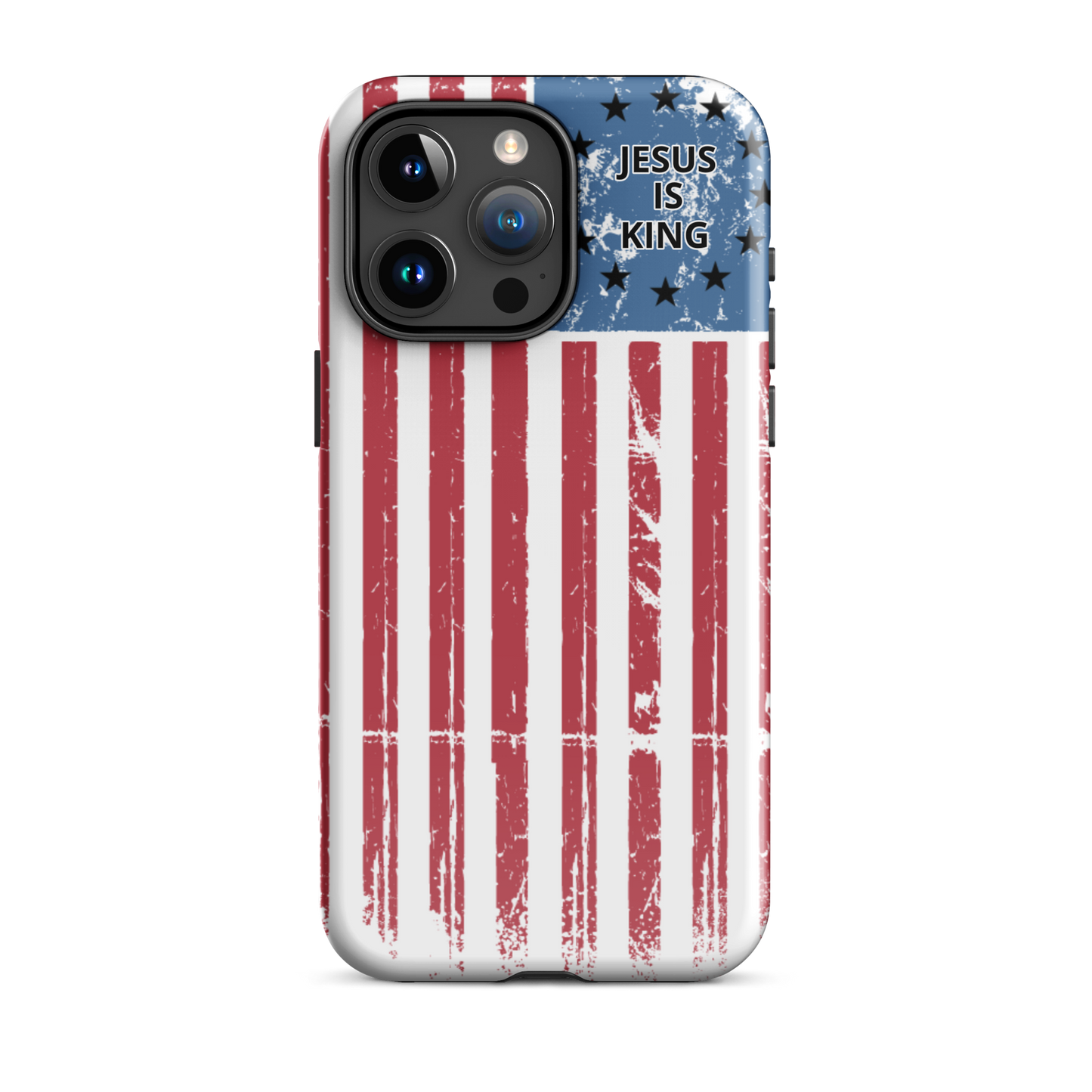 American Flag Jesus is King iPhone Case